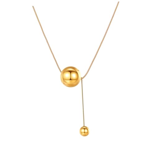 AKOOSY レディースシンプル丸型ネックレス 滑らかなエッジ快適装着 鎖骨チェーン ファッションアクセサリー 女性用カジュアルジュエリー