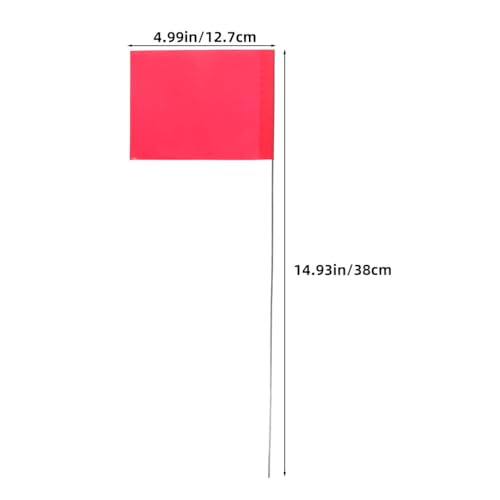 HEMOTON Markierungsfahnen Für Rasen 30 Stück Dreieckige Gartenfahnen Mit Stahldrahtstab Vermessungsflaggen Für Landschaftsbau Sprinkler Und Haustierbegrenzung