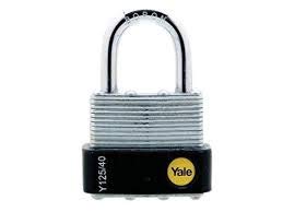 Yale Y125/40/122/1/B - Laminated SS Body Padlock with Hardened Steel Shackle, 40mm Body