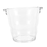 BAZEITFLOW Cubeta de Hielo Transparente para Vino y Cerveza con Doble Asa Cubitera Práctica para Fiestas y Enfriador de Bebidas Diseño Multifuncional y Gran Capacidad