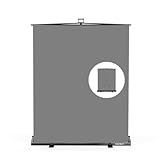 【簡単セットアップ】RAUBAY 152 x 210センチメートル折りたたみ可能な灰スクリーン背景布ポータブルリトラクタブル写真背景スタンド付き、ビデオ会議、写真スタジオ、ストリーミングに適用