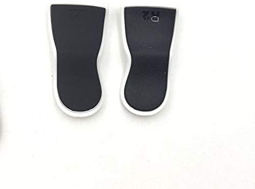 1 Pairs L2 R2 Trigger Extenders Buttons Touch Grip Extender for PS4 Controller (Black White)