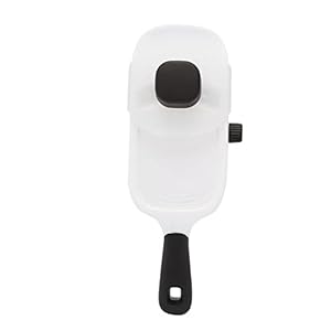 Amazon Basics Mandoline Slicer, Hand-Held Potato Vegetable Fruit Slicer with 3 Adjustable Settings and Safety Guard, 28.7 x 11.4 x 6.4 cm, White