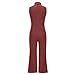 Generic All Deals Womens Summer Sweatsuits 2 Piece Set Mock Neck Sleeveless Wide Leg Sweatpant Tracksuits Loose Casual Comfy Lounge Sets Conjuntos De Salón, Medium, A01_red