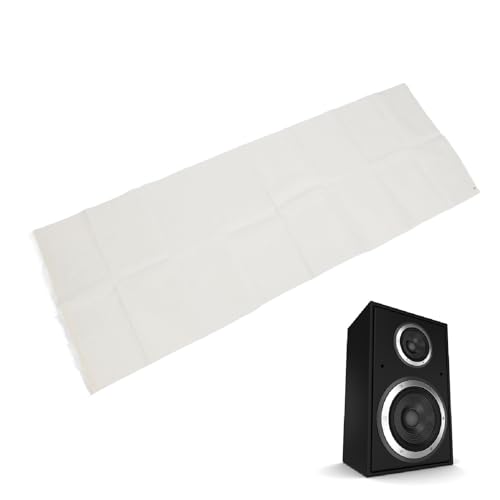 Dust Proof Speaker Grill Cloth Cover, Retro Style Speaker Mesh Fabric, 150x50cm, Enhance Home Decor with Speaker Grill Cover, Suitable for Various Speakers (Milky White)