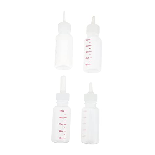Levemolo 4pcs Pet Nursing Bottles Silicone Kitten Bottle Feeder for Pet Supplies