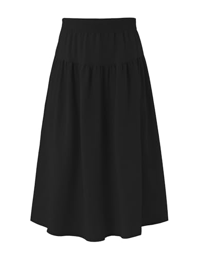 Image of Girls' Skirt A-Line Long Skirt School Uniform Skirt with Pockets, 4-13Y