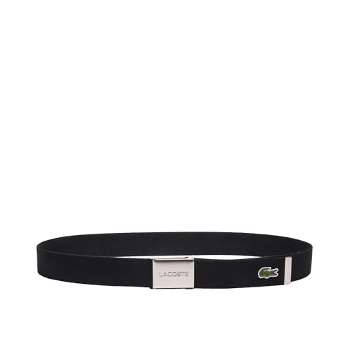 Image of Lacoste Men's L.12.12 Textile Signature Croc Logo Belt