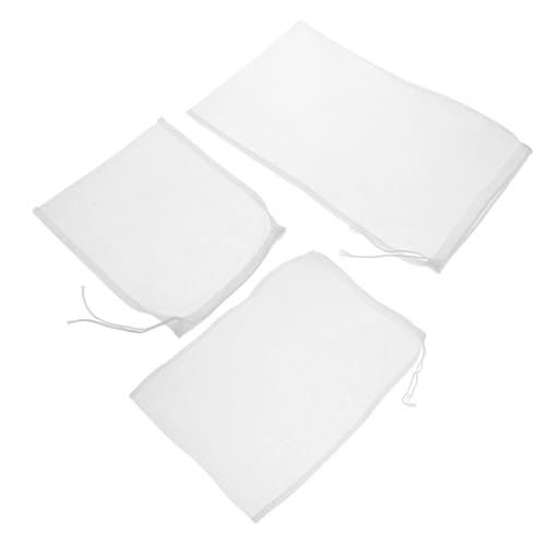 WEKADRIN 3pezzi Sacchetti Filtranti Per Latte Nylon Extra Fine Riutilizzabile Coulisse Per e Filtraggio Diverse