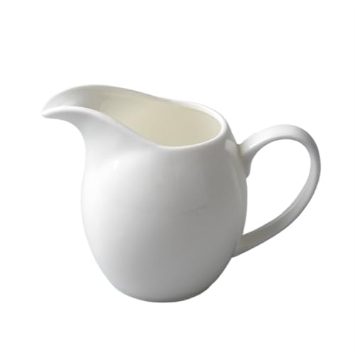 Huangj-0527 Salsera para Caldo Salsera de Porcelana de 11,2 oz, Color Blanco, for aderezos for ensaladas, Leche, Caldo y Crema (Paquete de 1) para Decorar la Mesa de la Cena