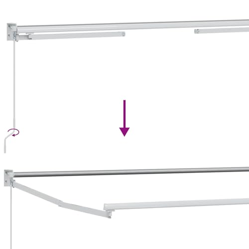 Estor retráctil manual con LED gris pardo y toldo de jardín para terraza 6