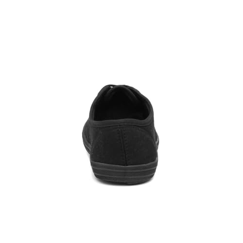 Red Fish Tai Womens Black Lace Up Canvas Shoe - Size 6 UK - Black - Image 5