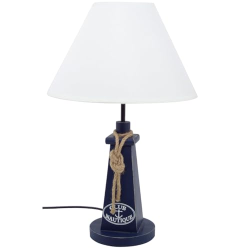 Lampe bois véritable E27 bleu Générique 2934 design contemporain