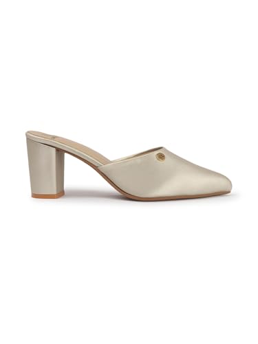 Image of Carlton London Women Comfortable Fashion Pointed Toe Heeled Mule Shoes for Daily use, Office use, Casual use