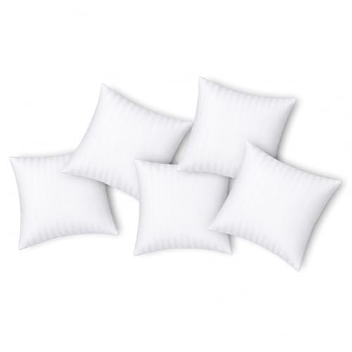 Image of Clasiko Microfiber Cushion Filler 24 x 24 Inches Set of 5 | Suitable for Sofa, Bed & Floor
