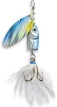 Flash Spinner, Inline Spinner Lure for Trout, Bass, and Salmon, High Flash Fishing Spinner for Rivers and Lakes, Blade Size 1, Blue Shad