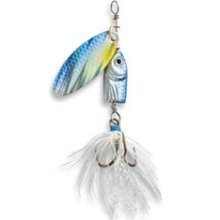 Blue Fox Flash Spinner, Inline Spinner Lure for Trout, Bass, and Salmon, High Flash Fishing Spinner for Rivers and Lakes, Blade Size 1, Blue Shad