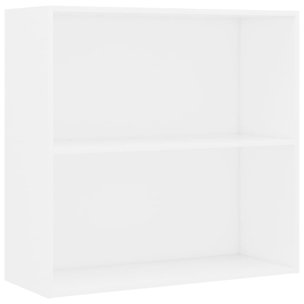 vidaXL Bookcase White 80x30x76,5 cm Engineered Wood — image 1
