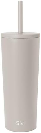 Simple Modern Classic Tumbler with Straw Lid | Insulated Iced Coffee Cup Reusable Stainless Steel Water Bottle Travel Mug | Gifts for Women Men Her Him | 24oz | Almond Birch