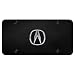 Acura Black Front License Plate Frame Black Stainless Steel 3D Metal AUTHENTIC