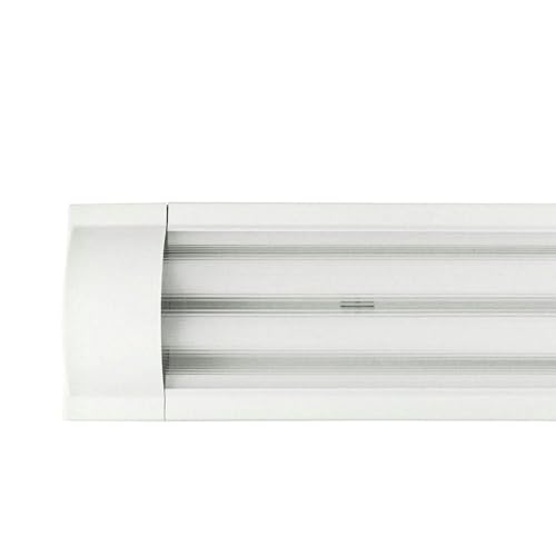 Brightium IP20 Lampenschirm für 2 x 36 W dreiphosphoreszierende Röhren mit einer Länge von 120 cm. Ideal für die Beleuchtung von Räumen mit Effizienz und Stil, um ein helles und langlebiges Licht zu Brightium IP20 Lampenschirm für 2 x 36 W dreiphosphoreszierende Röhren mit einer Länge von 120 cm. Ideal für die Beleuchtung von Räumen mit Effizienz und Stil, um ein helles und langlebiges Licht zu