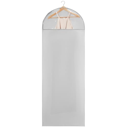 66 Inch Garment Bags for Hanging Clothes - Long Dress Bags for Gowms Closet Wardrobe Storage Travel - 1 Pack