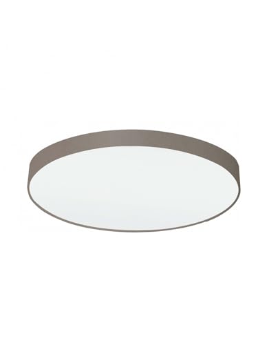 Plafonnier moderne tissu tourterelle 7 lumières luminaire salon chambre