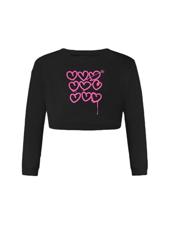 Image of SANGTREE Girls Fall Winter Clothing Sets, Girls Long Sleeve Crop Top and Cargo Jogger Pants Outfit Set,4T-14 Years
