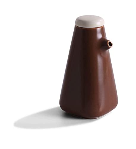 Windmilne Dispensador de Aceite, Botella de cerámica para Aceite, aceitera, vinagrera, aceitera de Soja o vinagrera con vertedor, Moderno dispensador de cerámica Multicolor para condimentos de Mesa.