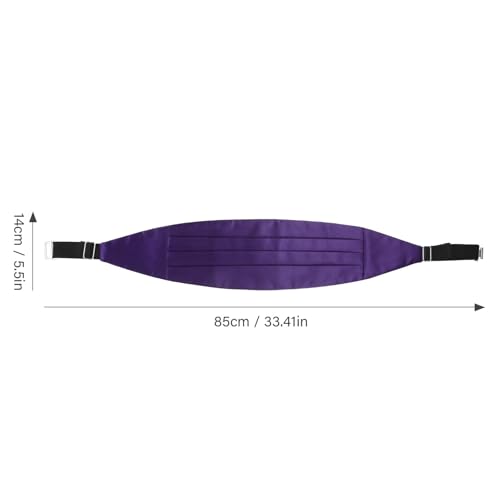 Set formal hombre: fajín, corbata moño y pañuelo morado miniatura 6