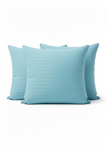 Image of Hotel Quality Premium Fibre Cushions | Cushion 16 inch x 16 inch | Pillow,Cushion,Cushions for, Cushion Pillow,Pillow,Cushions for Bed (Blue, 3)