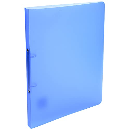 Exacompta 54152E Confezione da 5 Raccoglitori Chromaline 2 Anelli Tondi 15mm Dorso 20mm Polipropilene Traslucido 0.5mm F.to Esterno 32X25 cm per A4 Colore: Blu