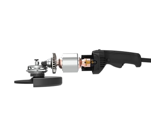 Image of Kress KU721 1400W 125mm Angle Grinder | Compact 5-Inch Grinder with 10,000 RPM Speed, Soft Grip, Steel Gears & External Brush System | Lightweight Tool for Cutting, Grinding & Polishing