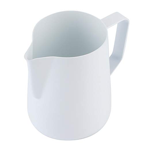 Haowecib Jarra de Espuma Taza de Espuma Taza de Espuma de Leche Espumador y Jarra Taza de Leche de Acero Inoxidable… - Imagen 6