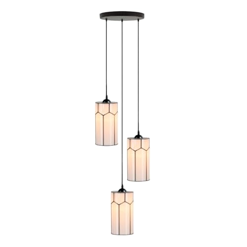Lustre Tiffany Gatsby 3 grand plafonnier pour verrière sombre