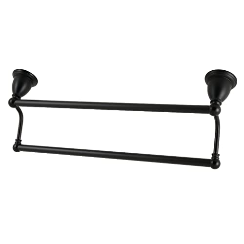 Porte-serviette double noir mat 45 cm mural Heritage BA175318MB