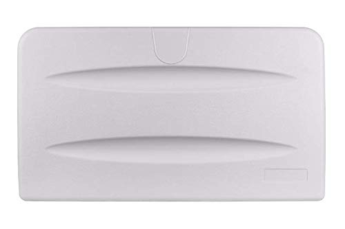 Baby-Wickelstation Kunststoff Horizontal mit Sicherheitsgurt Perlweiss (RAL 7047)