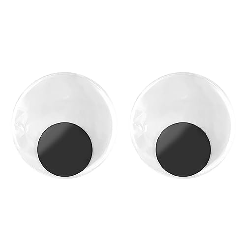 2PCS Googly Eyes, Self Adhesive Googly Eyes Black and White Googly Eyes Wiggle Googly Eyes Large Wiggle Eyes for Home Decoration (Black and White)