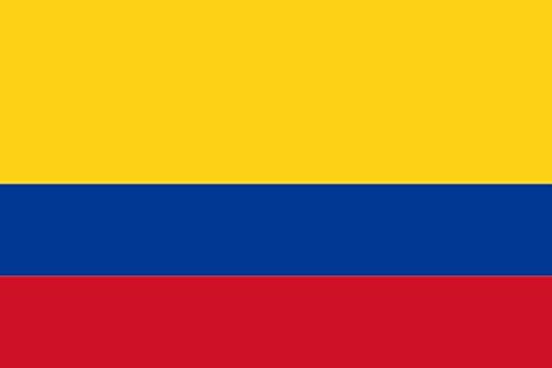 Bandera de Colombia 152,4 cm x 91,44 cm - grande 100% poliéster - ojales de Metal - doble costura
