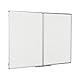 Bi-Office Earth Trio - Whiteboard Klapptafel mit 3 Weißwandtafeln, Magnetisch Emaillierte Oberflächen, 90 x 60/180 x 60 cm