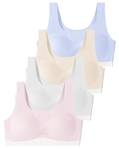 SALIA GIRL Seamless Training Bras for Girls 10-12 & Teens 14-16 with Lightweight Fixed Cups