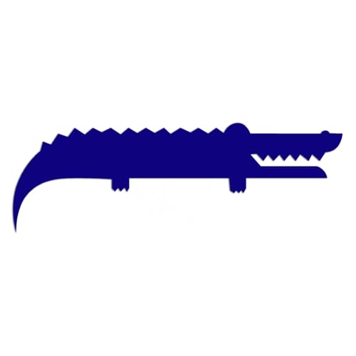 Cartoon Croc Gator 4" x 12" Dark Blue