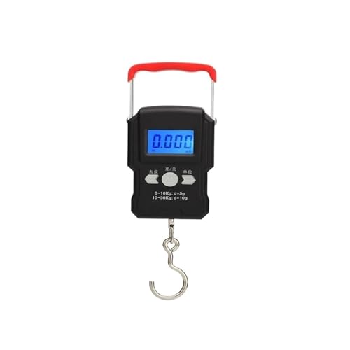 Básculas electrónicas Báscula portátil con gancho for colgar, 50 kg, pantalla digital LCD, minibáscula electrónica de mano for pesca, viajes y equipaje para viajes, compras