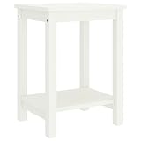 TANZEM Mesita de Noche, Mesilla De Noche, Home Muebles, Mesa De Noche Dormitorio, Muebles Dormitorio, Cabecero Y Mesitas, Bedside Table, Madera Maciza de Mango Blanco 40x30x50 cm