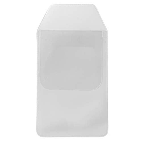 KerDejar 5 Piezas/Bolsa PVC Pen Bolsas Estuche Lápiz, Protector de Bolsillo Oficina Hospital Médico Enfermera Suministro Blanco+Transparente