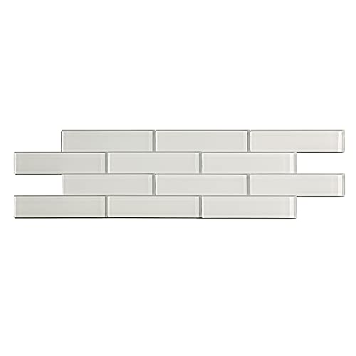 Aspect Peel And Stick Matted Glass Backsplash Kit In Frost For Kitchen And Bathrooms (15 Sq Ft Kit) #TOP3