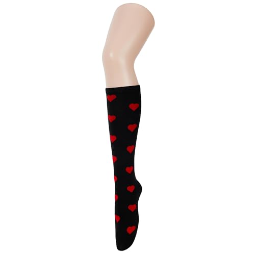Image of Century Star 3 Pairs Striped Knee High Tube Socks for Women Casual Long Stockings