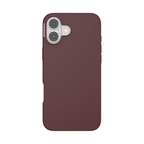 Image of PopSockets iPhone 16 Plus Case Compatible with MagSafe, Phone Case for iPhone 16 Plus, Wireless Charging Compatible, Case Only, Cute Oxblood