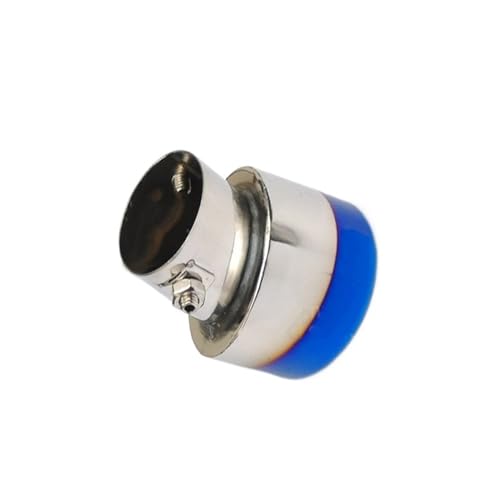 Tubo de escape coche acero inoxidable con punta de silenciador azul