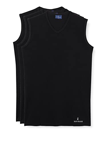 Navigare 575 (Pacco Da 3) Camiseta de Tirantes, Negro, L (Pack de 3) para Hombre